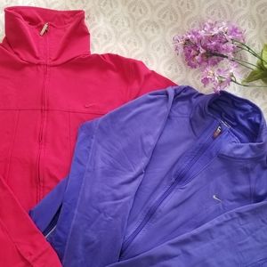 NIKE Lot of 2 Athletic Running Jackets Large